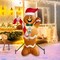 4E’s Novelty 5FT Gingerbread Man Inflatable – Lighted Christmas Blow-Up Yard Decoration